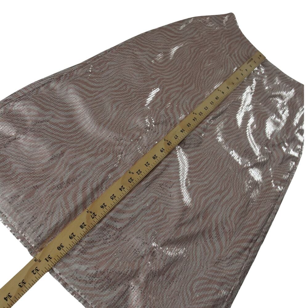 Michael Kors Blush Sequin Midi Skirt XS Party Holiday Going Out EUC - Picture 15 of 16